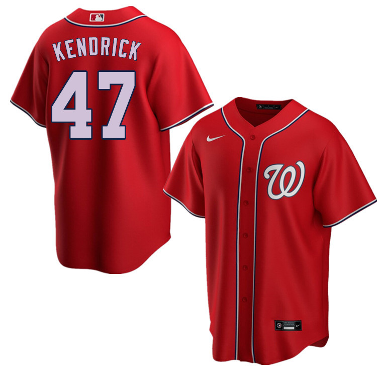 Nike Men #47 Howie Kendrick Washington Nationals Baseball Jerseys Sale-Red